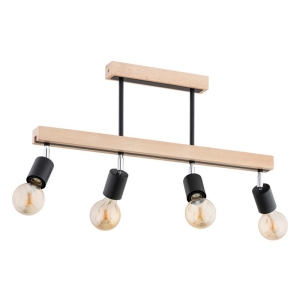 LAMPA SUFITOWA ALFA PILO DREWNIANA 4xE27 / 63226