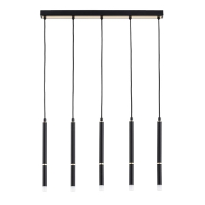 LAMPA WISZĄCA ALFA DERANY CZARNA & ZŁOTA 5xG9 / 63230