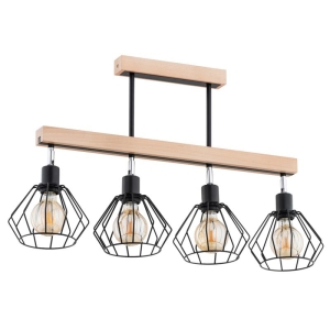 LAMPA SUFITOWA ALFA PILAR DREWNIANA 4xE27 / 63223
