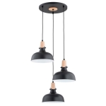 LAMPA WISZĄCA ALFA SOLO GEM CZARNA 3xE27  / 62391