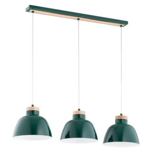 LAMPA WISZĄCA ALFA LORIEN ZIELONA 3xE27  / 62390