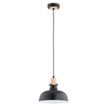 LAMPA WISZĄCA ALFA SOLO GEM CZARNA 1xE27  / 61314