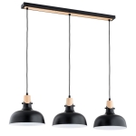 LAMPA WISZĄCA ALFA SOLO CZARNA 3xE27  / 62381