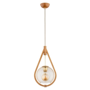 LAMPA WISZĄCA ALFA GOTA BIG DREWNIANA 1xE27  / 61216
