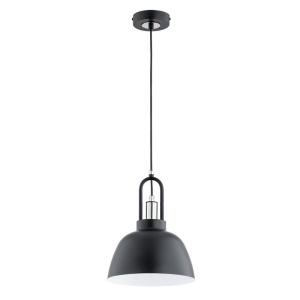 LAMPA WISZĄCA ALFA MIRAVE CZARNA & CHROM 1xE27  / 61311