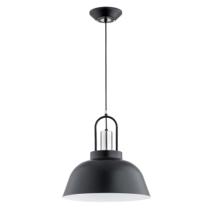 LAMPA WISZĄCA ALFA MIRAVE CZARNA & CHROM 1xE27 / 61312