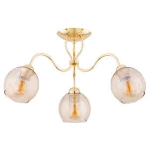 LAMPA SUFITOWA ALFA ARIEL ZŁOTA 3xE27 / 62370