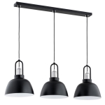LAMPA WISZĄCA ALFA MIRAVE CZARNA & CHROM 3xE27 / 62376