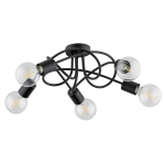 LAMPA SUFITOWA ALFA BOSTON CZARNA 5xE27 / 63192
