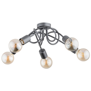 LAMPA SUFITOWA ALFA INTER SREBRNA 5xE27 / 63196