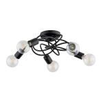 LAMPA SUFITOWA ALFA MAXIS CZARNA 5xE27 / 63198