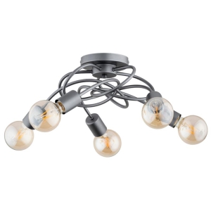LAMPA SUFITOWA ALFA MAXIS SREBRNA 5xE27 / 63199