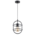 LAMPA WISZĄCA ALFA JUNO CZARNA 1xE27  / 61283
