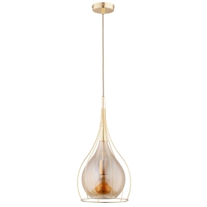 LAMPA WISZĄCA ALFA LOTUS DUO ZŁOTA 1xE27 / 61281