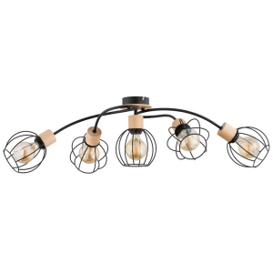 LAMPA SUFITOWA ALFA KRABI CZARNA 5xE27 / 63188