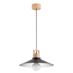 LAMPA WISZĄCA ALFA BOLERO DREWNIANA 1xE27 / 61273
