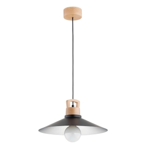 LAMPA WISZĄCA ALFA BOLERO DREWNIANA 1xE27 / 61273