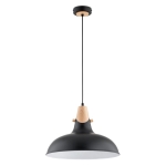 LAMPA WISZĄCA ALFA SOLO CZARNA 1xE27 / 61267