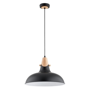 LAMPA WISZĄCA ALFA SOLO CZARNA 1xE27 / 61267