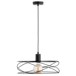 LAMPA WISZĄCA ALFA DIUK CZARNA 1xE27 / 61259