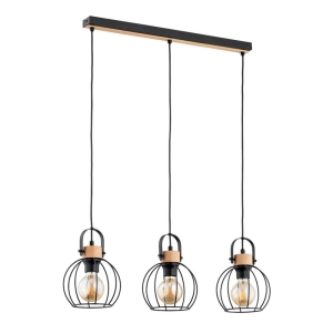 LAMPA WISZĄCA ALFA KALIKS CZARNA 3xE27 / 62360