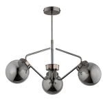 LAMPA SUFITOWA ALFA BARSUM CZARNY CHROM 3xE14  / 62354