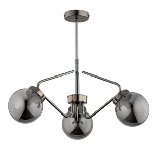 LAMPA SUFITOWA ALFA BARSUM CZARNY CHROM 3xE14  / 62354