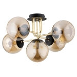 LAMPA SUFITOWA ALFA BOSS ZŁOTA 5xE14  / 63182