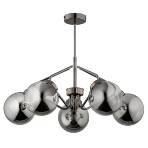 LAMPA SUFITOWA ALFA BARSUM CZARNY CHROM 5xE14 / 63180