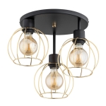 LAMPA SUFITOWA ALFA ORSO MIX CZARNO-ZŁOTA 3xE27 / 62350