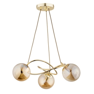 LAMPA SUFITOWA ALFA VELTA ZŁOTA 3xE14  / 62345