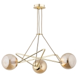 LAMPA SUFITOWA ALFA TRISTAN ZŁOTA 3xE14  / 62343