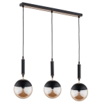 LAMPA WISZĄCA ALFA MARAKAS CZARNO-ZŁOTA 3xE14  / 62339