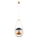 LAMPA WISZĄCA ALFA ELDORADO 200 CZARNO-ZŁOTA 1xE27 / 61247