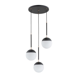 LAMPA WISZĄCA ALFA VOLDA REX CZARNO-BIAŁA 3xE14 / 62334