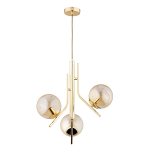 LAMPA WISZĄCA ALFA ESTEL ZŁOTA 3xE14 / 62332