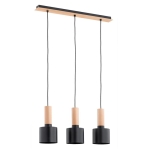 LAMPA WISZĄCA ALFA KASTEL RETRO DREWNIANA 3xE27 / 62327