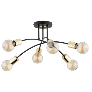 LAMPA SUFITOWA ALFA TILAN CZARNA 6xE27 / 63169