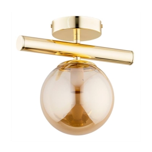 LAMPA SUFITOWA ALFA ERAL ZŁOTA 1xE14 / 61224