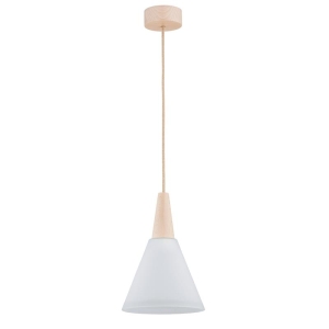 LAMPA WISZĄCA ALFA BEVEL DREWNIANA 1xE27 / 61210