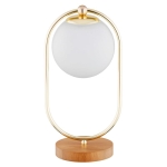 LAMPKA NOCNA OVAL DREWNIANA 1xE14 / 9438