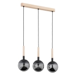 LAMPA WISZĄCA ALFA RANCZO DREWNIANA 3xE14 / 62319