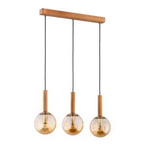 LAMPA WISZĄCA ALFA TORI DREWNIANA 3xE14 / 62312