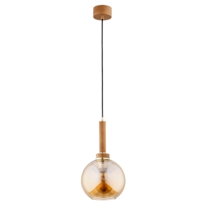 LAMPA WISZĄCA ALFA BALERINA DREWNIANA 1xE27 / 61197