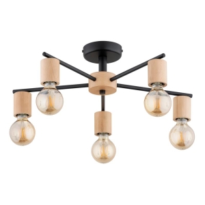 LAMPA SUFITOWA ALFA ARICO DREWNIANA 5xE27 / 63158