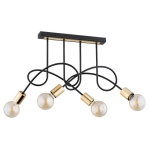 LAMPA SUFITOWA ALFA TANGO CZARNA 4xE27 / 63155