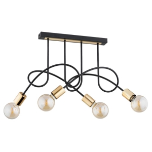 LAMPA SUFITOWA ALFA TANGO CZARNA 4xE27 / 63155
