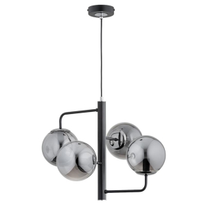 LAMPA WISZĄCA ALFA LAMUR CZARNA 4xE14 / 63150