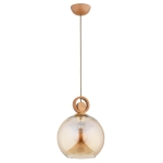 LAMPA WISZĄCA ALFA SARA BIG DREWNIANA 1xE27 / 61184