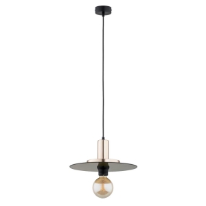 LAMPA WISZĄCA ALFA LETO CZARNO-ZŁOTA 1xE27  / 61170